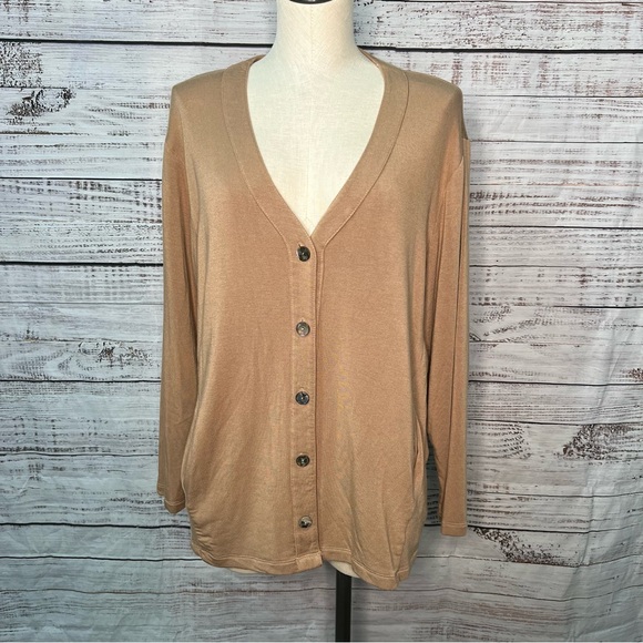 BleuSalt The Oversized Cardigan Size 3 Large Button Down V Neck Modal Blend - Picture 1 of 10
